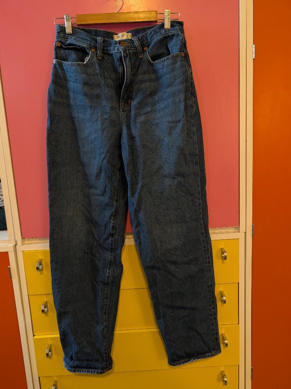 Madewell Baggy Straight Jeans | Dark Wash | Size 28